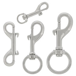 Single Ended Scuba Bolt Snap,Stainless Steel 316 Heavy Duty Single Ended  Locking Swivel Snap Hook (Size:60MM, 2)