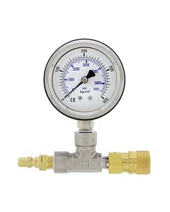 Supply Pressure Gauge with Quick-Disconnect Tee
