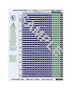 14/44 Trimix Dil - Constant PO2 Rebreather Dive Table