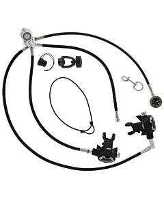 XR Streamlined OW Reg Package w/ Braided Flex Hoses and Black Gauge Thin PSI SPG