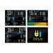 Simulated Screens for Air Safety Stop, Tissue Graph, Gauge Mode and Charging Mode