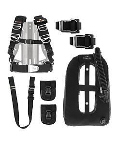 DR 2026 TransPlate Package w/ Light SS Backplate, Travel Wing, 8 lb Travel Weight System, 1.5-in Crotch Strap and DGX Tank Straps
