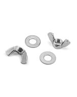 DGX Stainless Steel Wing Nuts w/ Washers, Set of Two