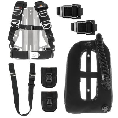 DR 2026 TransPlate Package w/ Light SS Backplate, Travel Wing, 8 lb Travel Weight System, 1.5-in Crotch Strap and DGX Tank Straps