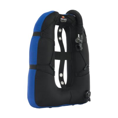 Dive Rite Voyager BLUE EXP Wing ({35 lb | 15.9 kg} Lift) w/Remote Exhaust, 16-in Hose