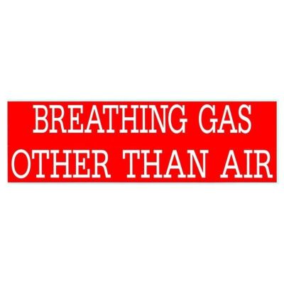 Breathing Gas Other Than Air Decal