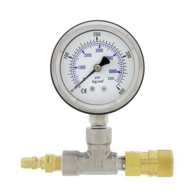 Supply Pressure Gauge with Quick-Disconnect Tee