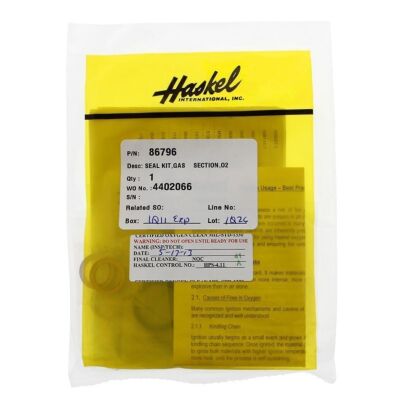 Haskel Gas Section Seal Kit