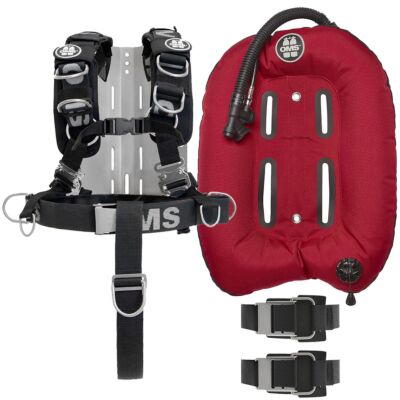 Comfort Harness III w/ SS Hardware and Backplate and Red Mono 32 lb Wing