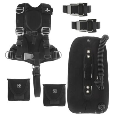 Package Includes Harness (Large Shown), Wing, Tank Straps and Weight Pockets (12 Pounds Shown)