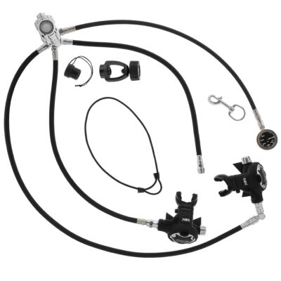 XR Streamlined OW Reg Package w/ Braided Flex Hoses and Black Gauge Thin PSI SPG