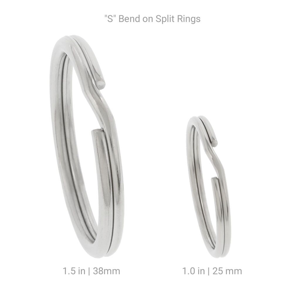  TEHAUX 1 Box Jewelry Split Ring Stainless Rings Small
