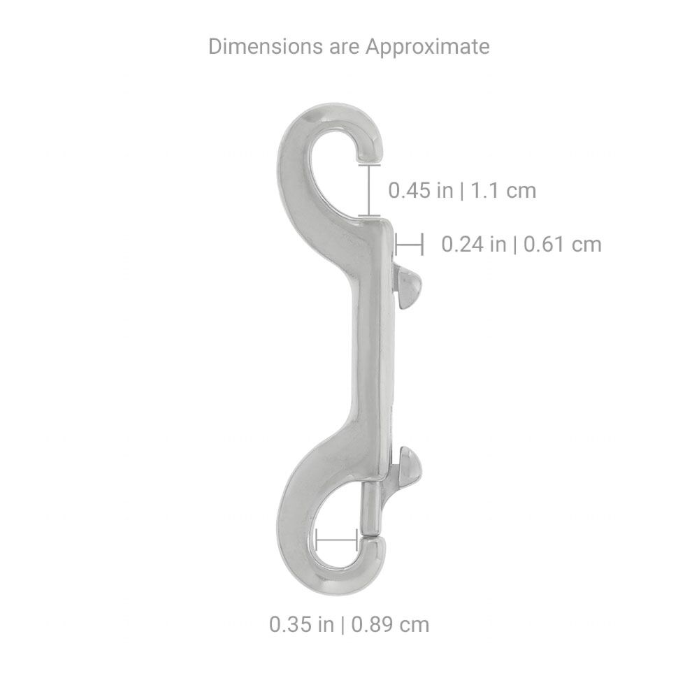 DGX S/S Double-Eye {4.0 in  10 cm} Medium Sliding Bolt Snap