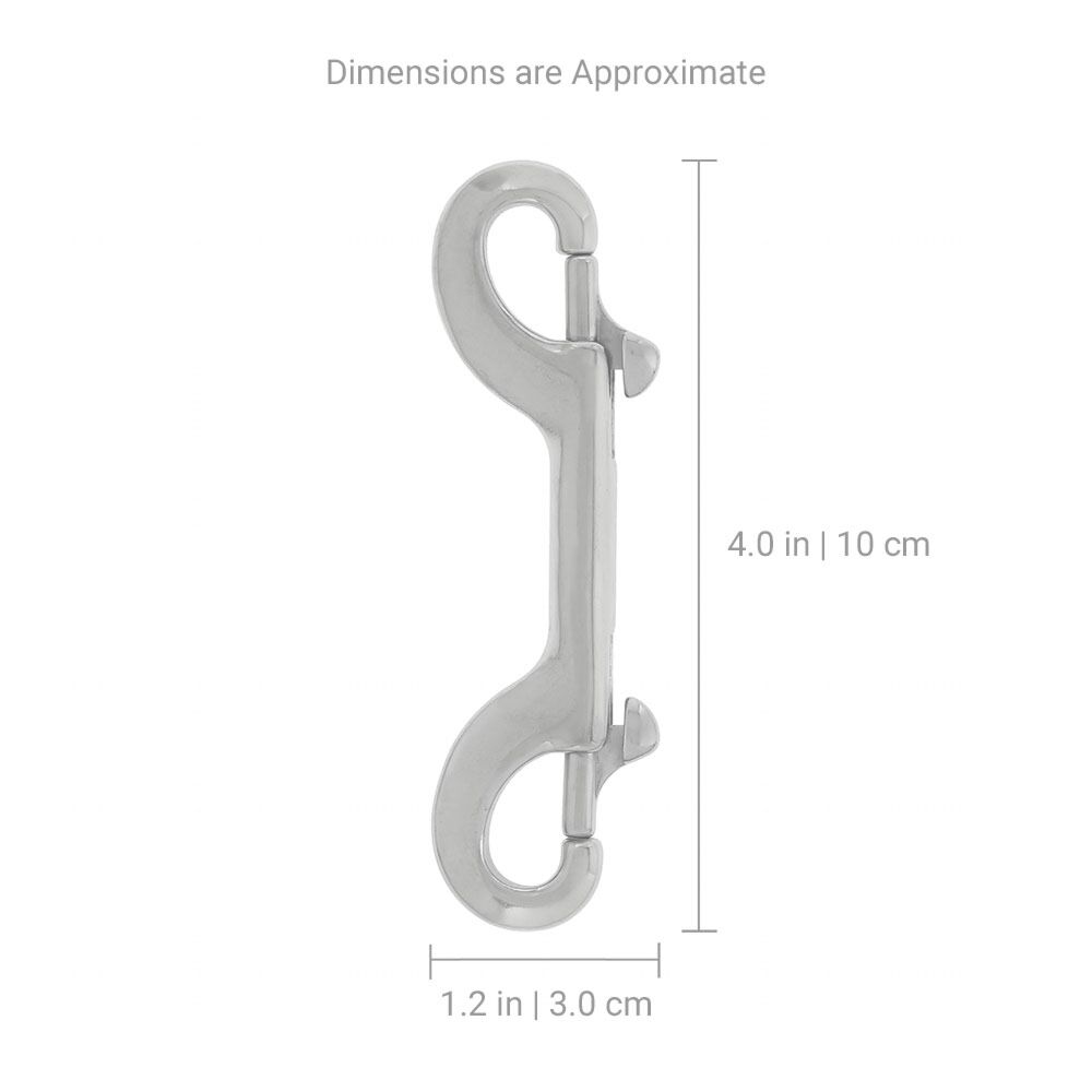 DGX S/S Double-Eye {4.0 in, 10 cm} Medium Sliding Bolt Snap