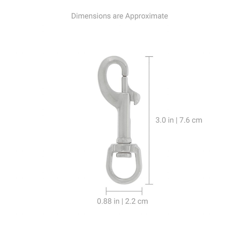 DGX S/S Swivel-Eye {3.0 in | 7.6 cm} Small Sliding Bolt Snap