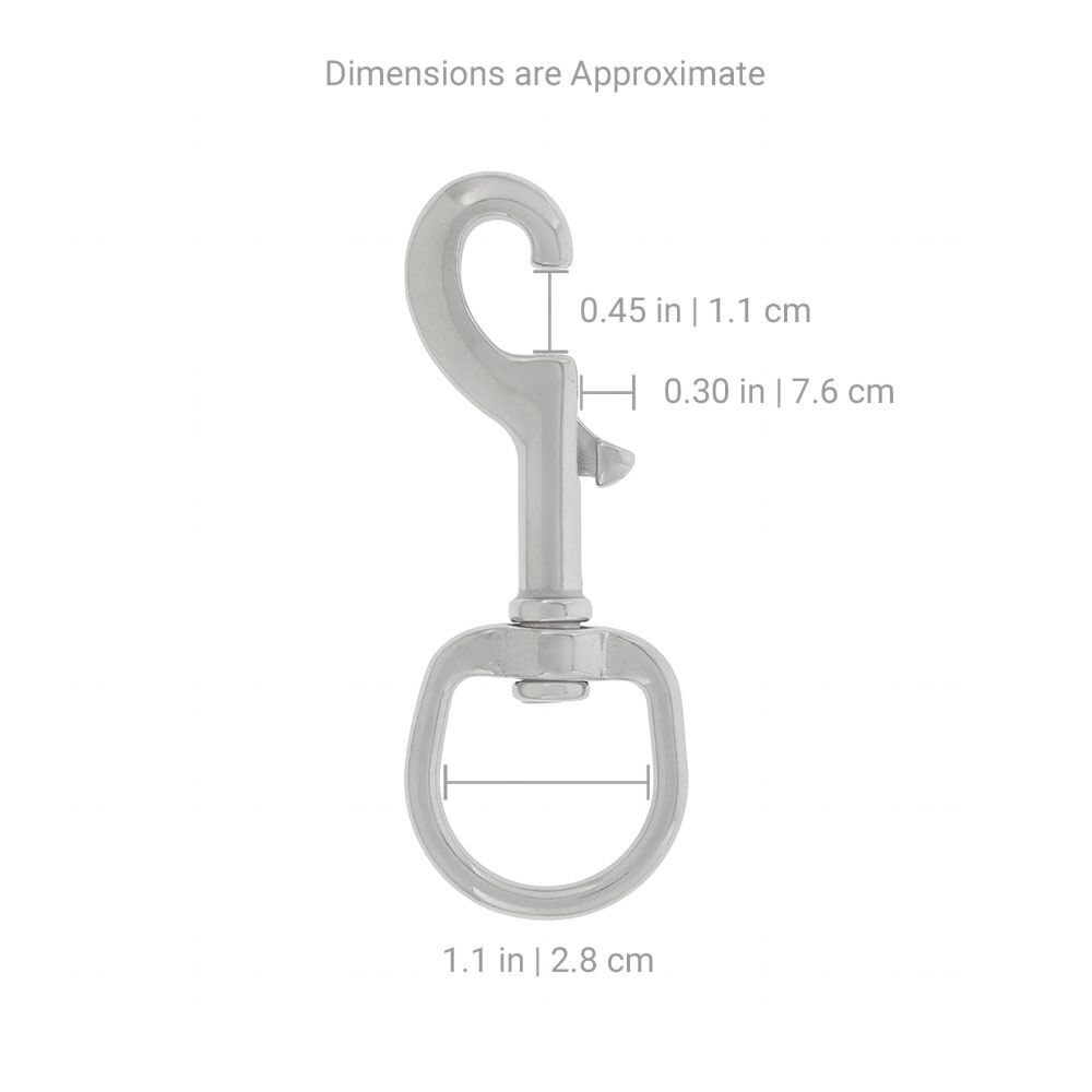 DGX S/S Swivel-Eye {3.9 in, 9.9 cm} Medium Sliding Bolt Snap