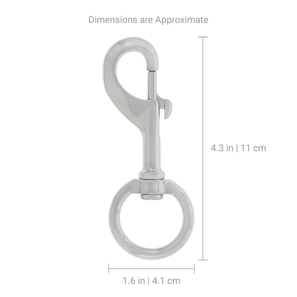 DGX S/S Swivel-Eye {4.3 in | 11 cm} Large Sliding Bolt Snap | Dive Gear ...