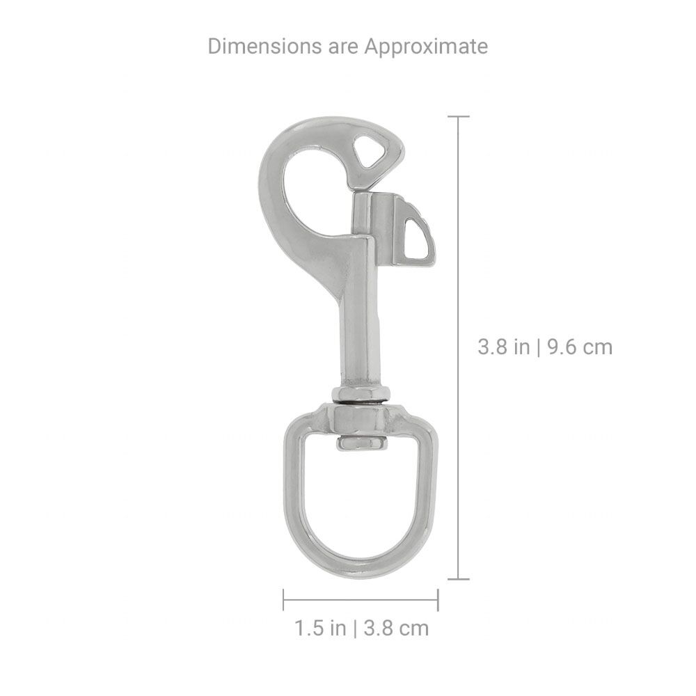 DGX S/S Swivel-Eye {3.75 in  9.5 cm} Butterfly Sliding Bolt Snap