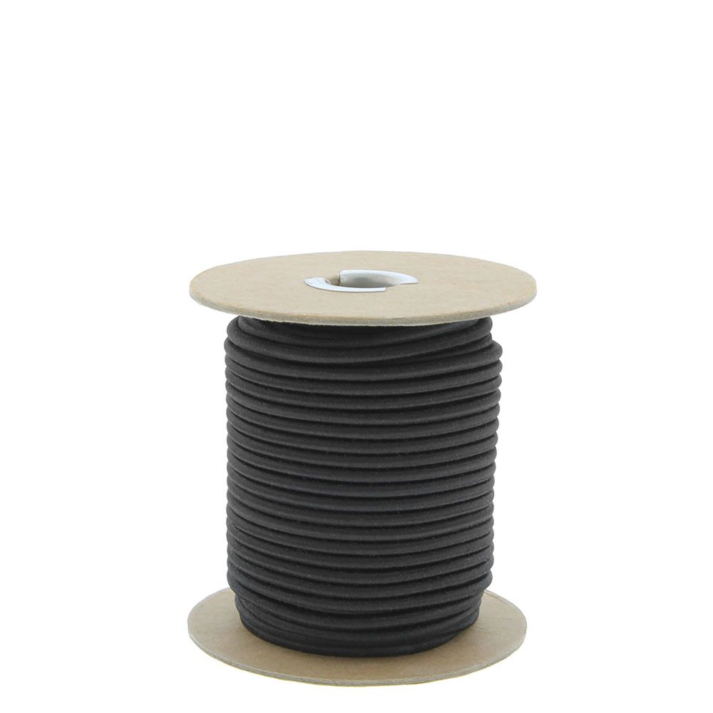 1/2″ 100 ft Bungee Shock Cord White With Black Tracer  Marine Grade Heavy Duty 