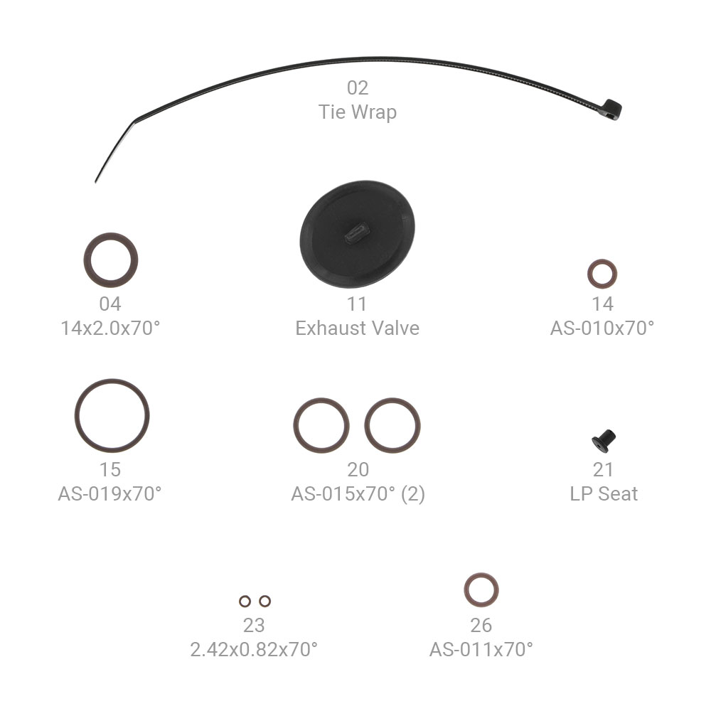 Service Parts Kits for DGX Gears D6 Regulators | Dive Gear Express®