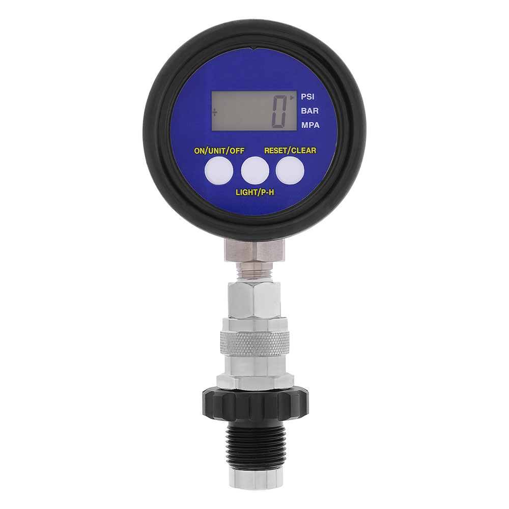 Digital inline store air pressure gauge