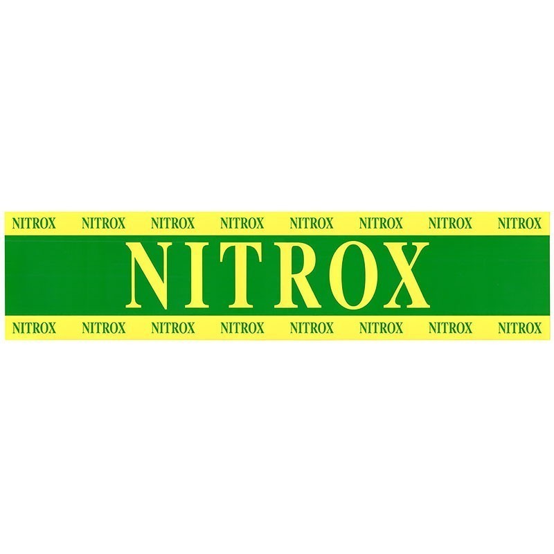 Nitrox Official Scuba Dive yellow Tank Sticker Decal Heavy 14.5" x 6" TriMix 
