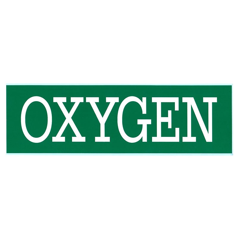 Oxygen Decal, {10 x 3 in 25.4 x 7.6 cm} Dive Gear Express®