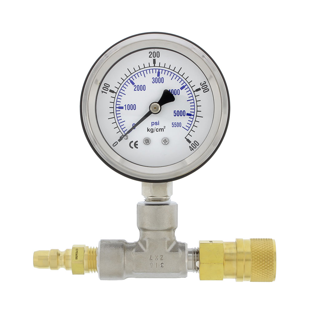 Supply Pressure Gauge with QD Tee Dive Gear Express®